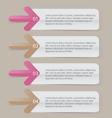 İş infographics şablonu tanıtım, eğitim için