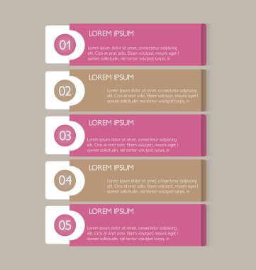 İş infographics şablonu tanıtım, eğitim için