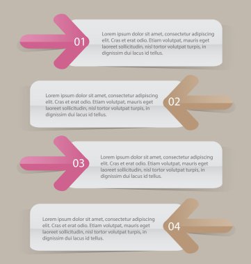 İş infographics şablonu tanıtım, eğitim için