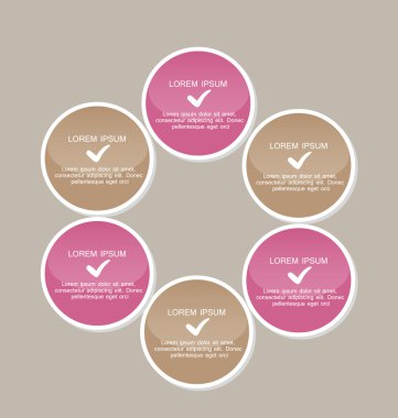 İş infographics şablonu tanıtım, eğitim için