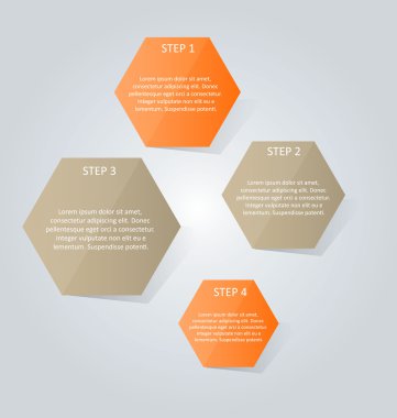 İş infographics şablonu tanıtım, eğitim için