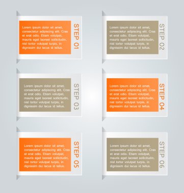 İş infographics şablonu tanıtım, eğitim için