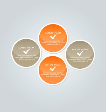 İş infographics şablonu tanıtım, eğitim için