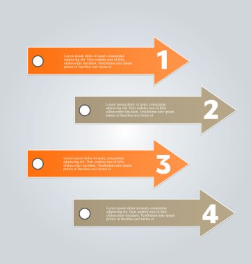 İş infographics şablonu tanıtım, eğitim için