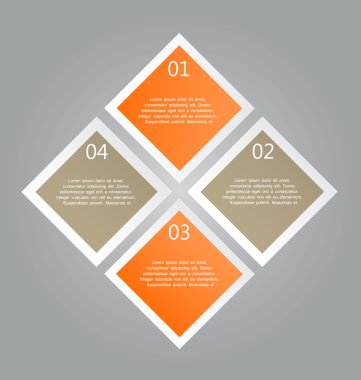 İş infographics şablonu tanıtım, eğitim için