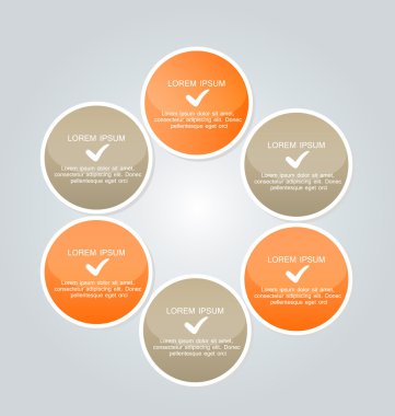 İş infographics şablonu tanıtım, eğitim için