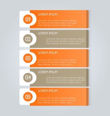 İş infographics şablonu tanıtım, eğitim için