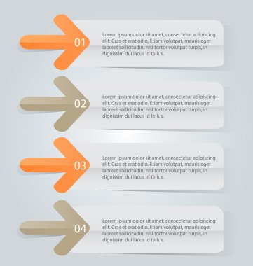 İş infographics şablonu tanıtım, eğitim için