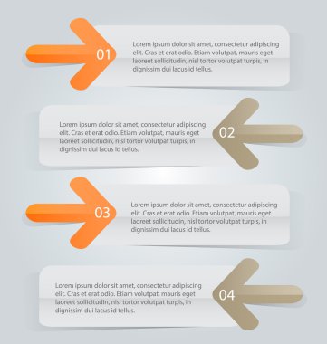 İş infographics şablonu tanıtım, eğitim için