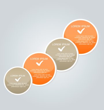 İş infographics şablonu tanıtım, eğitim için