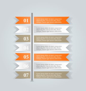 İş infographics şablonu tanıtım, eğitim için