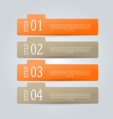 İş infographics şablonu tanıtım, eğitim için