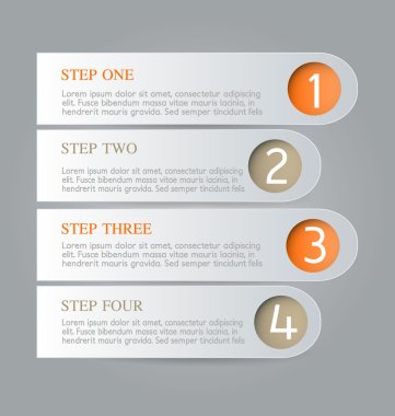 İş infographics şablonu tanıtım, eğitim için