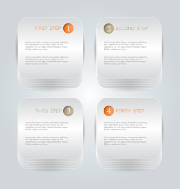 İş infographics şablonu tanıtım, eğitim için