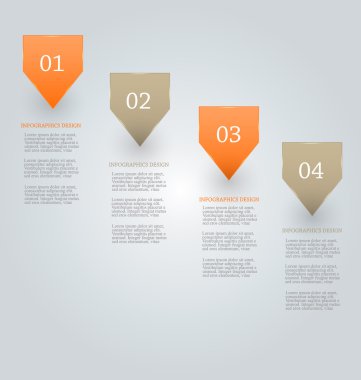 İş infographics şablonu tanıtım, eğitim için