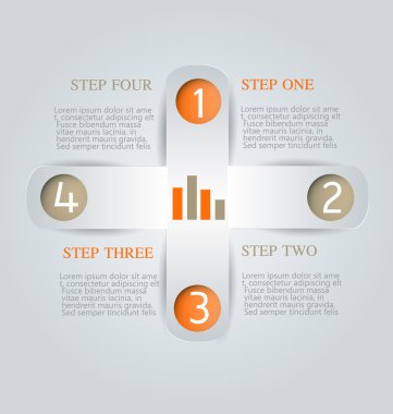 İş infographics şablonu tanıtım, eğitim için