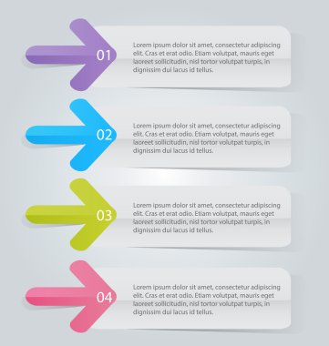 İş infographics şablonu tanıtım, eğitim için
