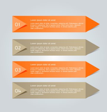 İş infographics şablonu tanıtım, eğitim için