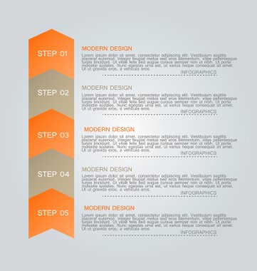 İş infographics şablonu tanıtım, eğitim için