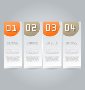 İş infographics şablonu tanıtım, eğitim için