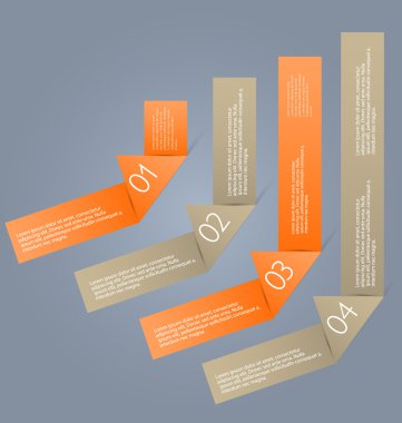 İş infographics şablonu tanıtım, eğitim için