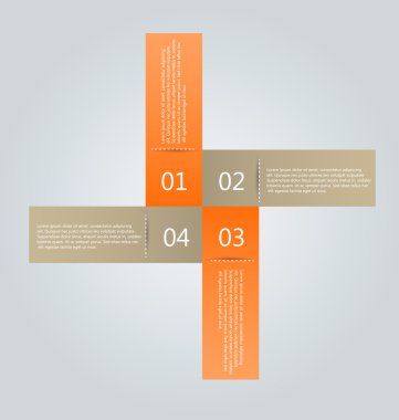 İş infographics şablonu tanıtım, eğitim için