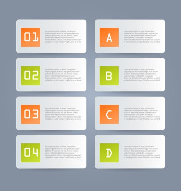 İş infographics şablonu tanıtım, eğitim için