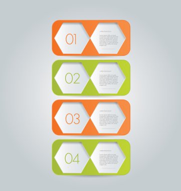 İş infographics şablonu tanıtım, eğitim için