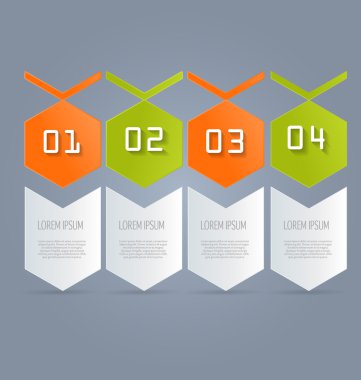 İş infographics şablonu tanıtım, eğitim için