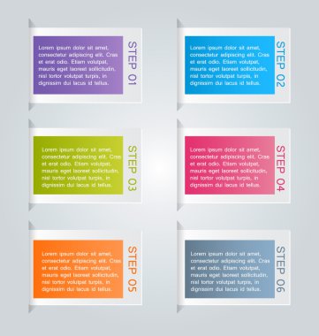 İş infographics şablonu tanıtım, eğitim için