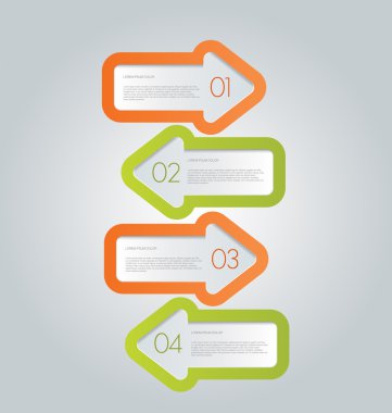 İş infographics şablonu tanıtım, eğitim için