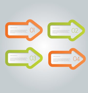 İş infographics şablonu tanıtım, eğitim için