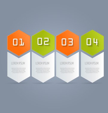 İş infographics şablonu tanıtım, eğitim için