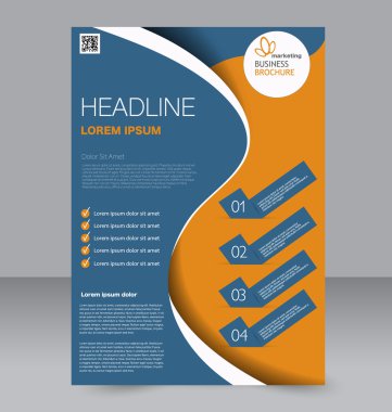 Soyut el ilanı tasarım arka planı. Broşür şablonu.