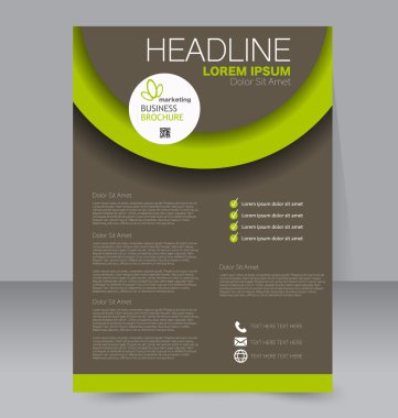 Soyut el ilanı tasarım arka planı. Broşür şablonu.