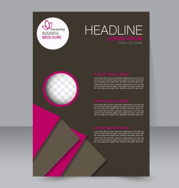 Soyut el ilanı tasarım arka planı. Broşür şablonu.