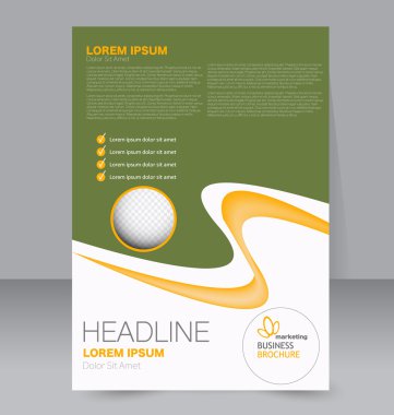 Soyut el ilanı tasarım arka planı. Broşür şablonu.