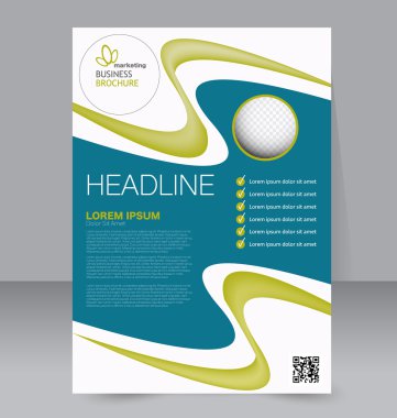 Soyut el ilanı tasarım arka planı. Broşür şablonu.