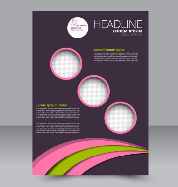 Soyut el ilanı tasarım arka planı. Broşür şablonu. 