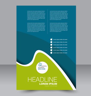 Soyut el ilanı tasarım arka planı. Broşür şablonu. 