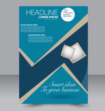 Soyut el ilanı tasarım arka planı. Broşür şablonu. 