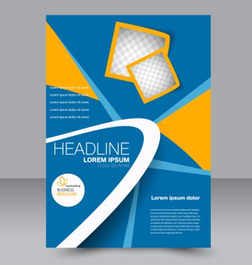 Soyut el ilanı tasarım arka planı. Broşür şablonu. 