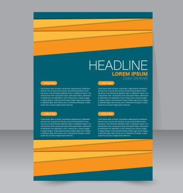 Soyut el ilanı tasarım arka planı. Broşür şablonu. 