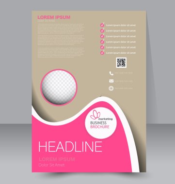 Soyut el ilanı tasarım arka planı. Broşür şablonu. 