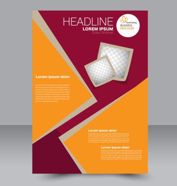 Soyut el ilanı tasarım arka planı. Broşür şablonu. 