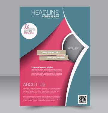 Soyut el ilanı tasarım arka planı. Broşür şablonu. 