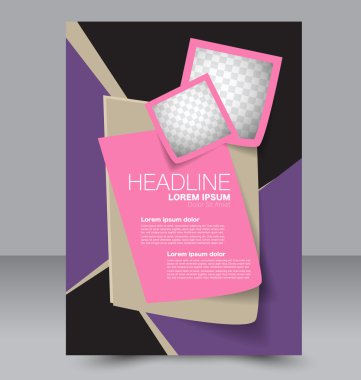 Soyut el ilanı tasarım arka planı. Broşür şablonu. 