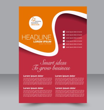 Soyut el ilanı tasarım arka planı. Broşür şablonu. 