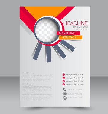 Soyut el ilanı tasarım arka planı. Broşür şablonu. 