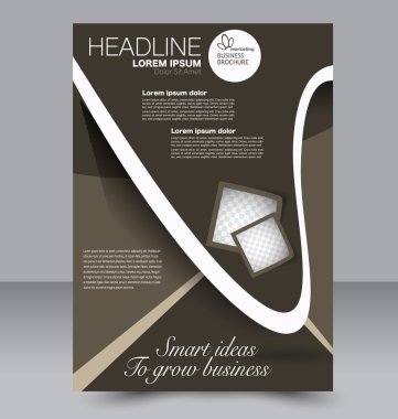 Soyut el ilanı tasarım arka planı. Broşür şablonu. 